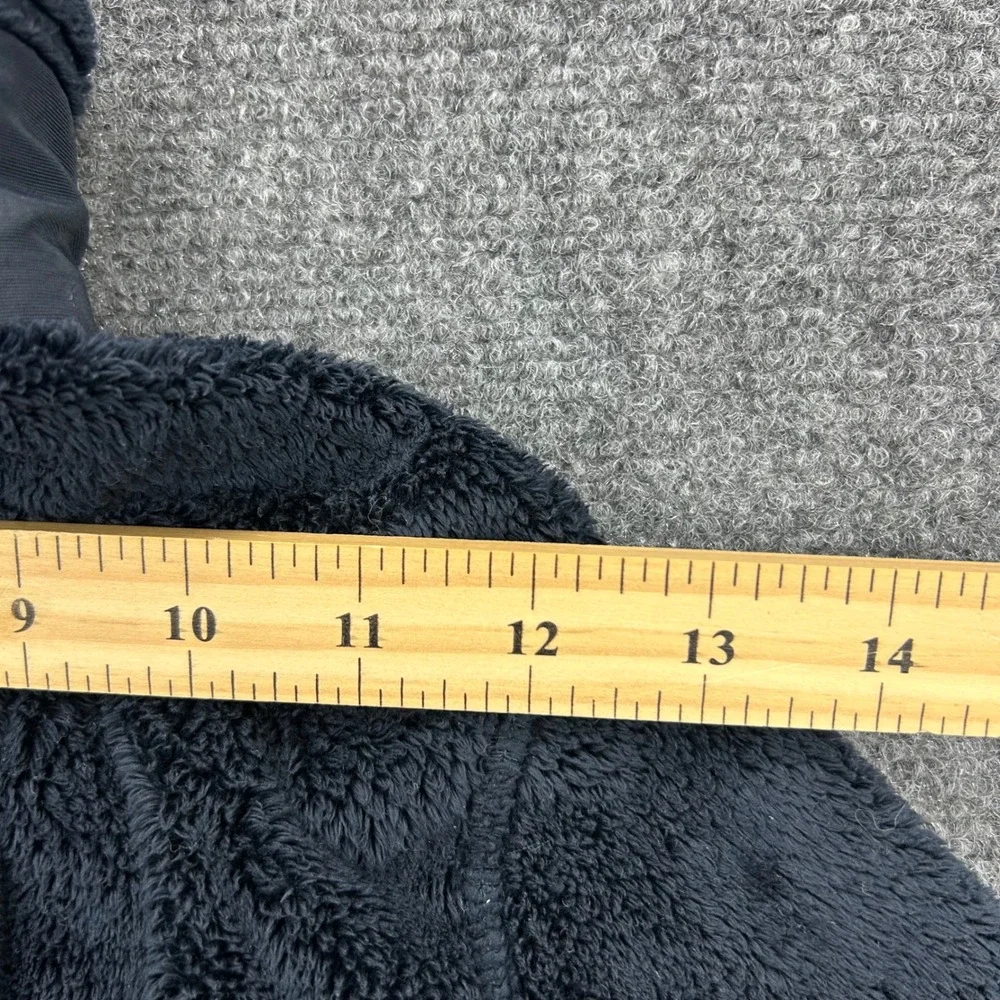 Abercrombie Fleece Jacket Kids M Black Sherpa‎ Full Zip Pink Logo Mock Neck